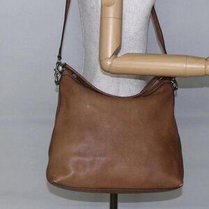 GUCCI Miss GG Hand Bag Leather 2way Brown Silver 326514 Auth ep11215